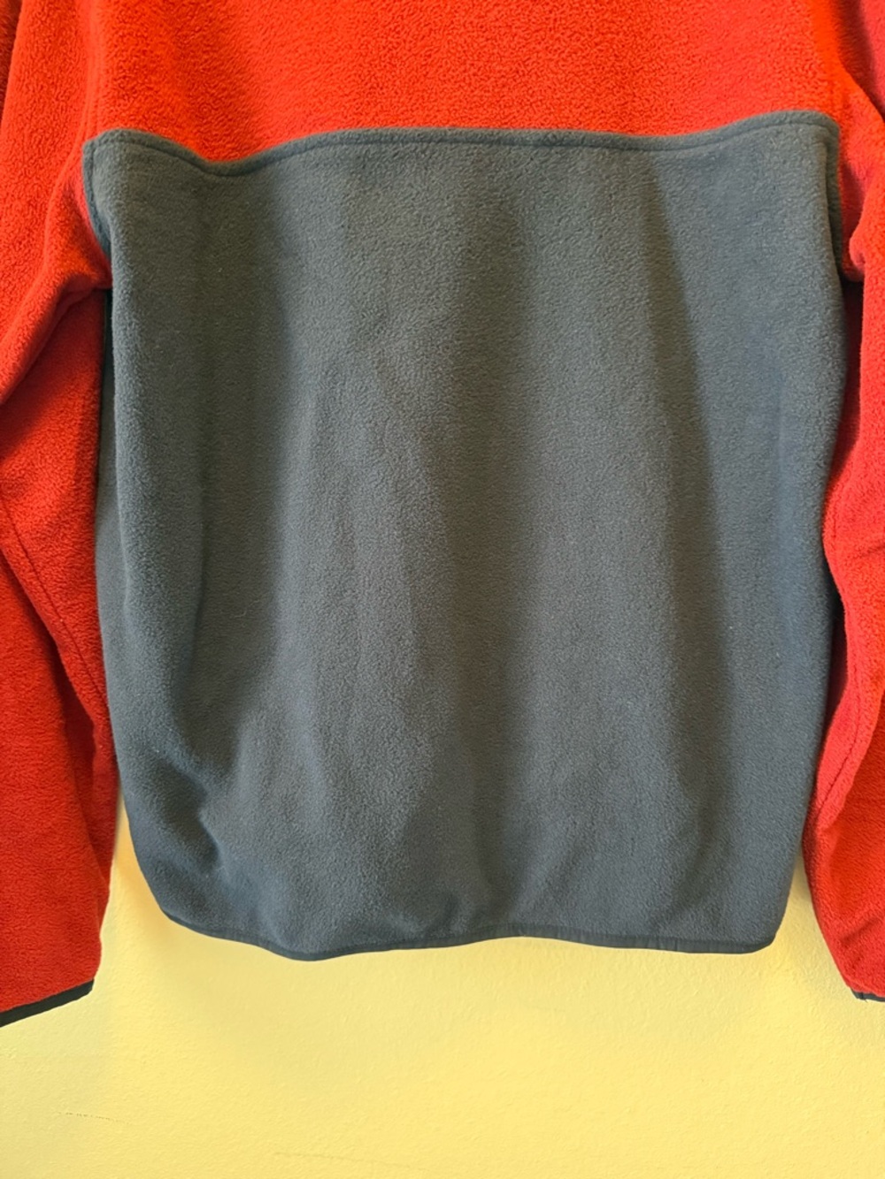 Land’s End Men Colorblock Burgundy Red Soft Fleece MD Quarter Button Sweater NWT - Picture 12 of 14
